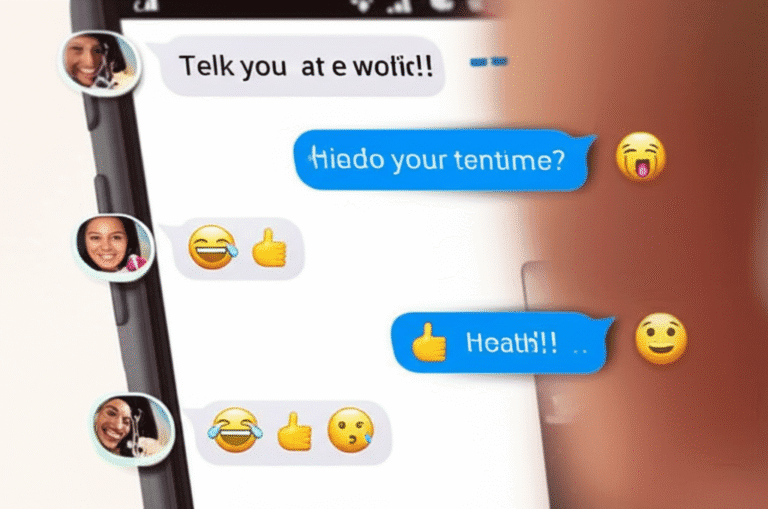 Expressando emoções com emojis Pessoas usando emojis em uma conversa online