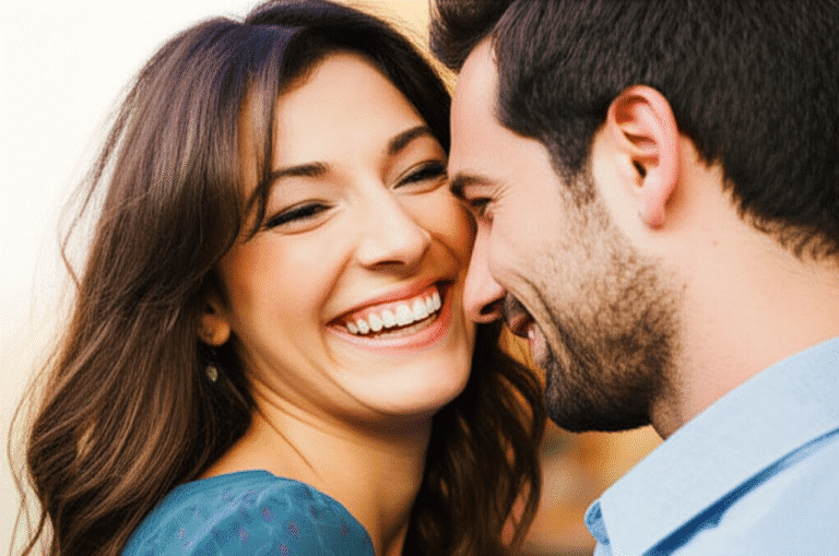 Gatilhos da Atração Mútua Casal sorrindo e interagindo de forma positiva