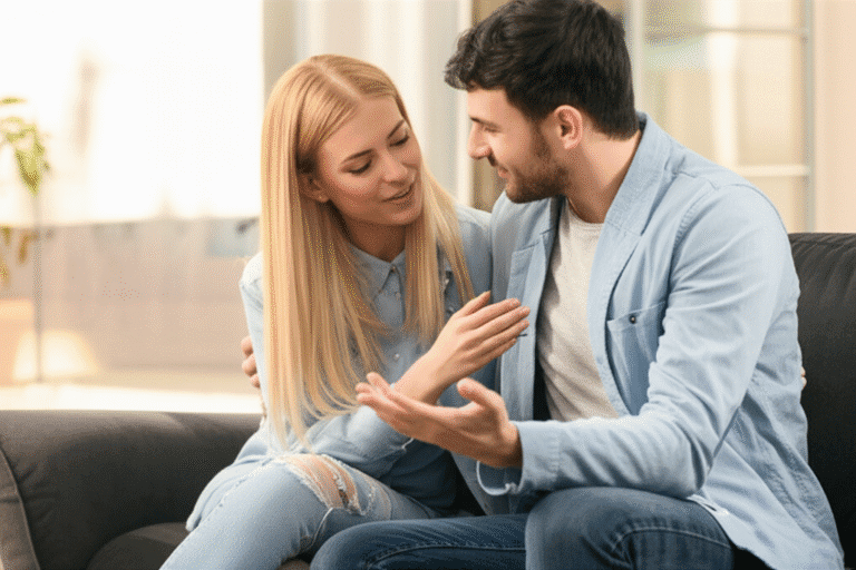 A Conexão Não Verbal Casal conectado através da linguagem corporal e do storytelling