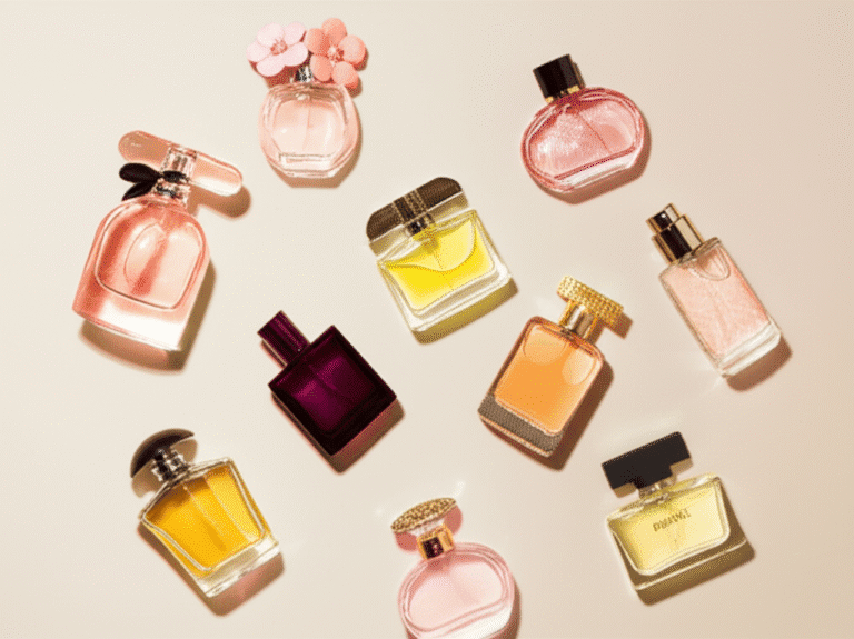 Famílias Olfativas de Perfumes Frascos de perfume de diferentes famílias olfativas